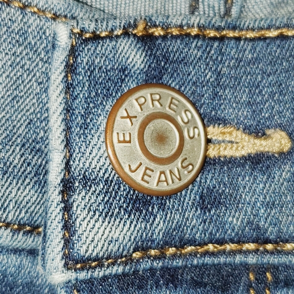 Express Jeans Super Skinny Mid Rise Mid Wash 4R - Picture 4 of 11